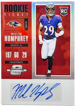 Load image into Gallery viewer, 2017 Panini Contenders Optic Red #143 Marlon Humphrey Rookie Auto RC /75
