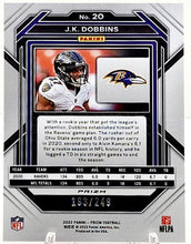 将图片加载到图库查看器，2022 Panini Prizm Prizms Orange #20 J.K. Dobbins /249
