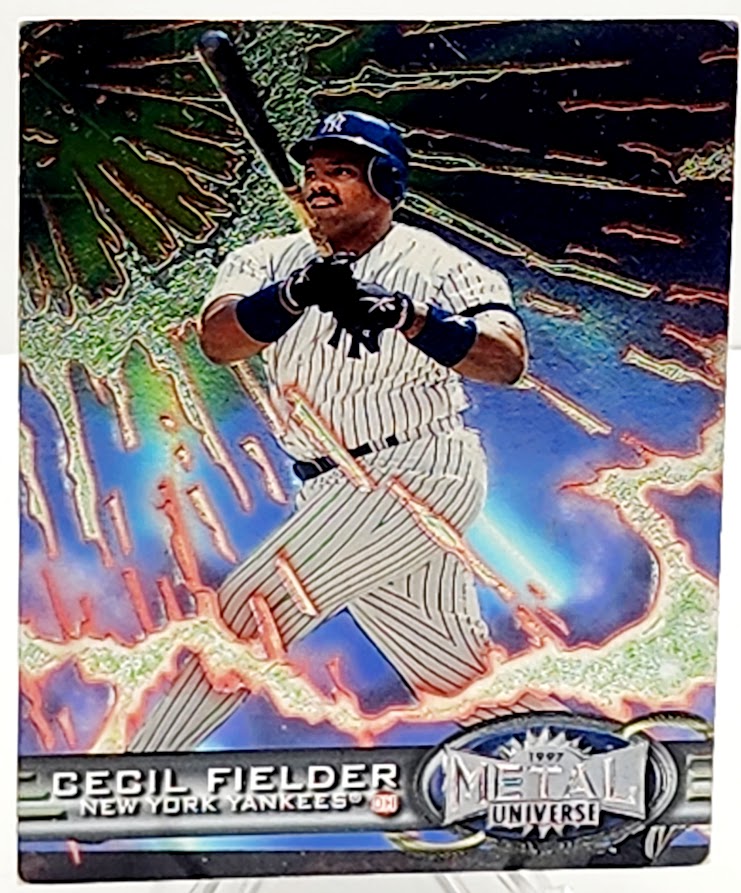 1997 Fleer Metal Universe Baseball Card #116 Cecil Fielder, NY Yankees