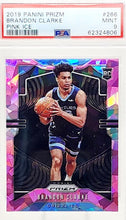 Load image into Gallery viewer, 2019-20 Panini Prizm Brandon Clarke Rookie Pink Cracked Ice RC #266 Grizzlies PSA 9
