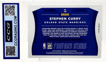 Load image into Gallery viewer, 2019 Donruss Optic Fantasy Stars #13 Stephen Curry Warriors CCG 10 Gem Mint
