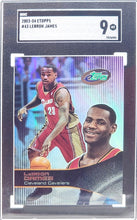 Load image into Gallery viewer, 2003 Topps LeBron James Rookie #43 SGC 9 Cleveland Cavaliers
