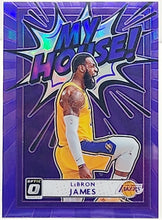 Load image into Gallery viewer, 2020-2021 Donruss Optic Purple Prizm My House Lebron James #4 Lakers
