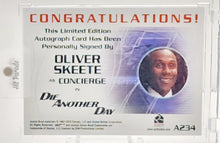 Load image into Gallery viewer, James Bond Autographs &amp; Relics 40th Auto Card A234 Oliver Skeete as Concierge
