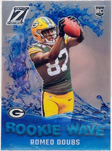 Load image into Gallery viewer, 2022 Zenith NFL Romeo Doubs RC Rookie Wave Prizm #RW-RD Green Bay Packers Parish 9 Mint
