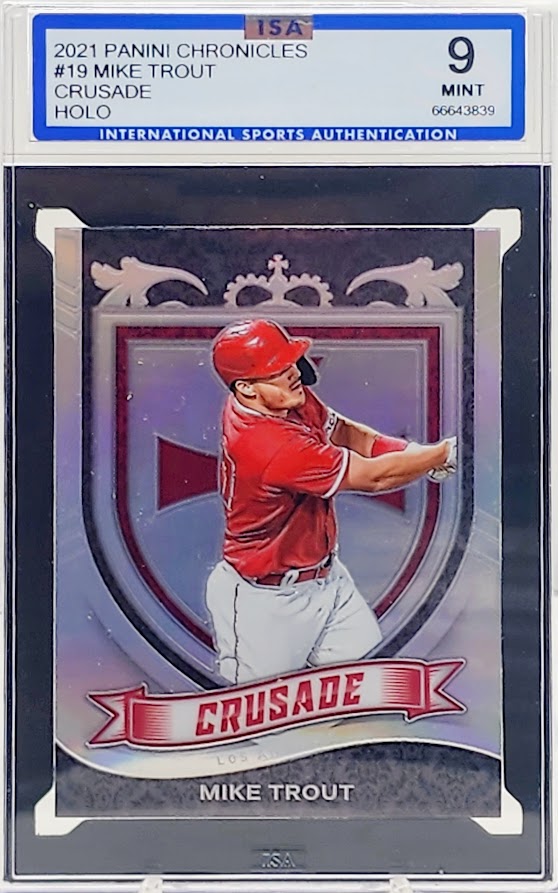 2021 Panini Chronicles #19 Mike Trout Crusade Holo ISA 9 Mint