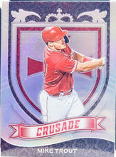 Load image into Gallery viewer, 2021 Panini Chronicles #19 Mike Trout Crusade Holo ISA 9 Mint
