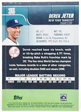 Load image into Gallery viewer, 2022 Topps Stadium Club Derek Jeter Black Foil Parallel #35 New York Yankees
