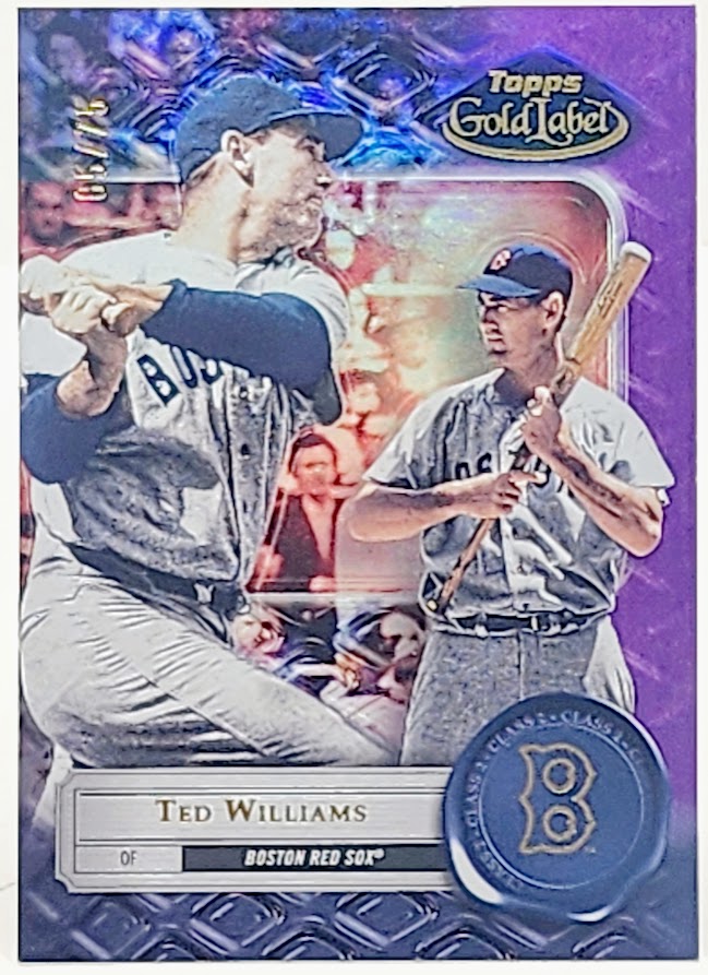 2022 Topps Gold Label Ted Williams Class 2 Purple Parallel /75 SP Boston Red Sox