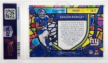 Load image into Gallery viewer, 2020 Panini Stained Glass Prizm Saquon Barkley New York Giants PSA 10 GEM Mint
