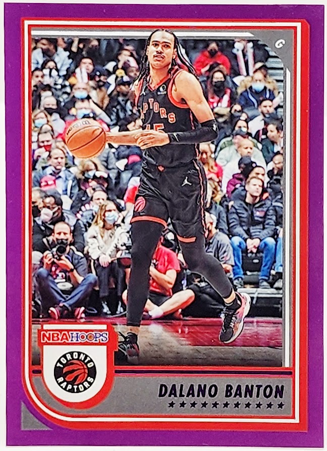 2022/23 PANINI Dalano Banton Rookie Card RC Purple Raptors #43