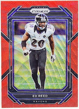 Load image into Gallery viewer, 2022 Panini Prizm Red Wave Prizm /149 Ed Reed #28 HOF
