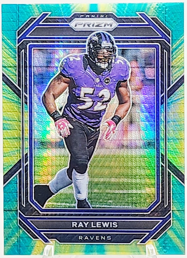 Ray Lewis 2022 Panini Prizm Green Hyper #27 /175 Baltimore Ravens