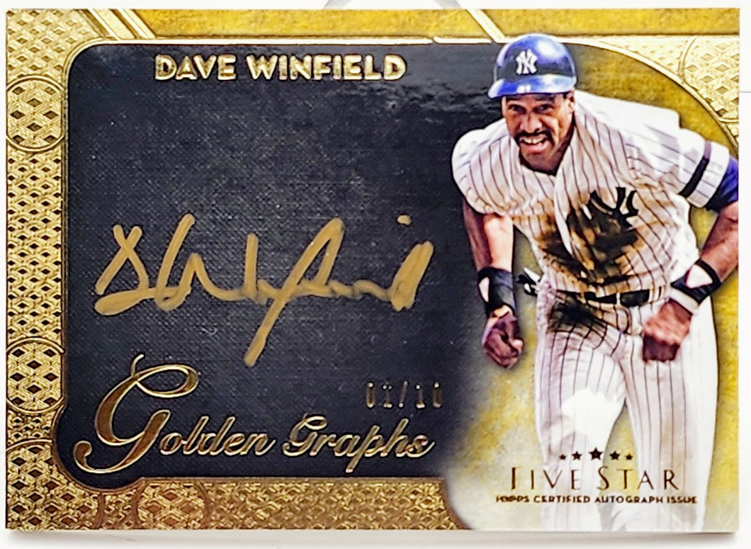 2017 Topps Five Star Golden Graphs Auto 01/10 Dave Winfield #GG-DW Signed Yankees Card