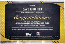 Load image into Gallery viewer, 2017 Topps Five Star Golden Graphs Auto 01/10 Dave Winfield #GG-DW Signed Yankees Card

