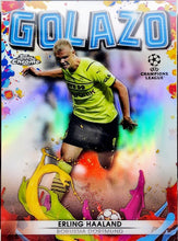 Load image into Gallery viewer, 2021/22 Topps Chrome UCL Golazo Refractor Erling Haaland #G1 ISA 10 GEM MT
