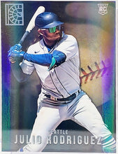 Load image into Gallery viewer, 2022 Panini Capstone #14 Julio Rodriguez HOLO REFRACTOR ROOKIE RC MARINERS CSG 8.5 NM Mint
