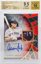 Load image into Gallery viewer, 2022 Topps Diamond Icons Autograph Relics Red #SPAAJ Aaron Judge 4/5 Beckett 9.5/10

