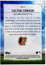 Load image into Gallery viewer, 2023 Bowman Colton Cowser Sights On September Chrome Mojo Refractor #SOS-3

