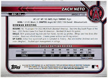 Load image into Gallery viewer, 2022 Bowman Draft Chrome Zach Neto 1st Prospect #BDC-18 Rookie LA Angels
