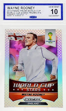 Load image into Gallery viewer, WAYNE ROONEY 2014 PANINI PRIZM WORLD CUP #14 WORLD CUP STARS SILVER CCG 10 GEM Mint
