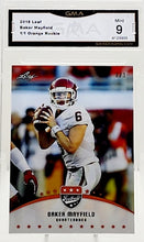 Load image into Gallery viewer, 2018 Leaf Special Release Football #LB01 Baker Mayfield Orange RC 1/1 - GMA 9 MT

