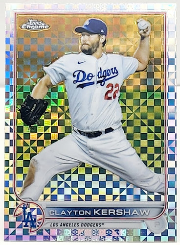 2022 Topps Chrome #183 Clayton Kershaw Xfractor Los Angeles Dodgers - walk-of-famesports