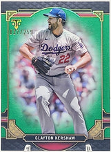 Load image into Gallery viewer, 2022 Topps Triple Threads Clayton Kershaw Green Parallel Card 27/259 - walk-of-famesports
