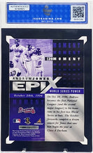 Load image into Gallery viewer, 1998 Pinnacle Epix Moment Andruw Jones Purple #E20 ISA 10 Gem Mint - walk-of-famesports
