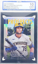 Load image into Gallery viewer, 2023 Bowman Chrome Jackson Chourio Modern Prospects #MP-12 Brewers ISA 10 Gem Mint - walk-of-famesports
