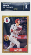 Load image into Gallery viewer, 2022 Topps Chrome #2 1987 Style Refractor #87BC2 Shohei Ohtani Angels GMA 9 MINT - walk-of-famesports
