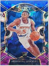 Load image into Gallery viewer, Immanuel Quickley RC 2020-21 Select Concourse Blue Purple Ice Prizm # 85 Knicks - walk-of-famesports
