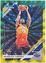 Load image into Gallery viewer, 2019-20 Panini Donruss Holo Green and Yellow Laser Derrick Favors #192 - walk-of-famesports
