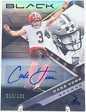 Load image into Gallery viewer, Cade York 2022 Panini Black Football Rookie Autograph #172 Browns /199 - walk-of-famesports
