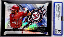 Load image into Gallery viewer, 2016 Topps Finest Franchise Finest Refractor Nationals Bryce Harper Card #FF-BH ISA 10 Gem MT

