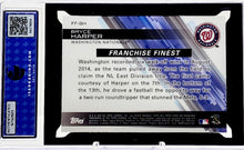 Load image into Gallery viewer, 2016 Topps Finest Franchise Finest Refractor Nationals Bryce Harper Card #FF-BH ISA 10 Gem MT
