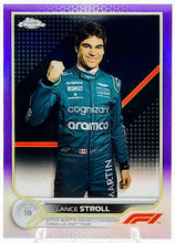 Load image into Gallery viewer, 2022 Topps Chrome Formula 1 #48 Lance Stroll Purple Refractor 23/399
