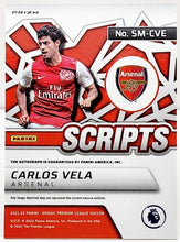 Load image into Gallery viewer, 2021-22 Mosaic Premier League Carlos Vela Scripts Auto #SM-CVE Arsenal
