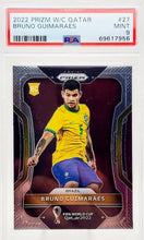 Load image into Gallery viewer, 2022 Panini World Cup Prizm Bruno Guimaraes RC Brazil #27 PSA 9 Mint

