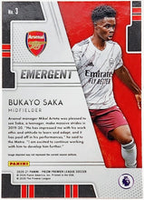 Load image into Gallery viewer, 2020-21 Panini Prizm Premier League Emergent Bukayo Saka #3 Arsenal Card
