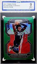 Load image into Gallery viewer, 2021 Panini Prizm #37 Anthony Edwards Green Prizm ISA 9 Mint
