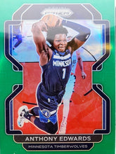 Load image into Gallery viewer, 2021 Panini Prizm #37 Anthony Edwards Green Prizm ISA 9 Mint
