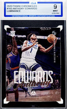 Load image into Gallery viewer, 2020-21 Panini Chronicles Luminance Anthony Edwards Rookie Card #143 ISA 9 Mint
