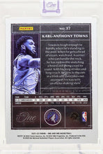 Load image into Gallery viewer, 2021-22 Panini One and One #37 Karl-Anthony Towns /99 Base Card
