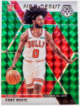 Load image into Gallery viewer, 2019-20 Panini Mosaic NBA Debut Green Mosaic Coby White Rookie RC #264 PSA 10 GEM Mint
