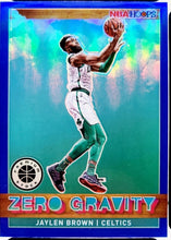 Load image into Gallery viewer, 2019 Hoops Premium Stock Zero Gravity Blue Jaylen Brown #13 Boston Celtics ISA 9 Mint

