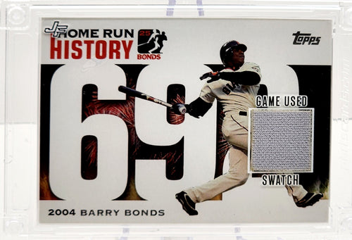 BARRY BONDS HOME RUN HISTORY RARE GAME USED PATCH TOPPS JERSEY FUSION - walk-of-famesports