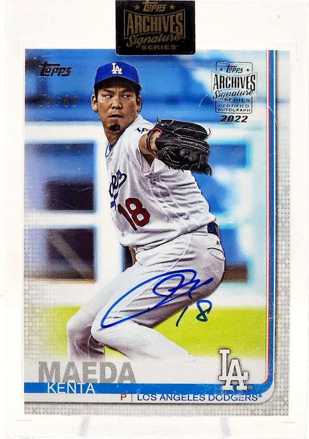 2019 Topps Archives #364 Maeda Kenta On Card Auto 8/50 Los Angeles Dodgers