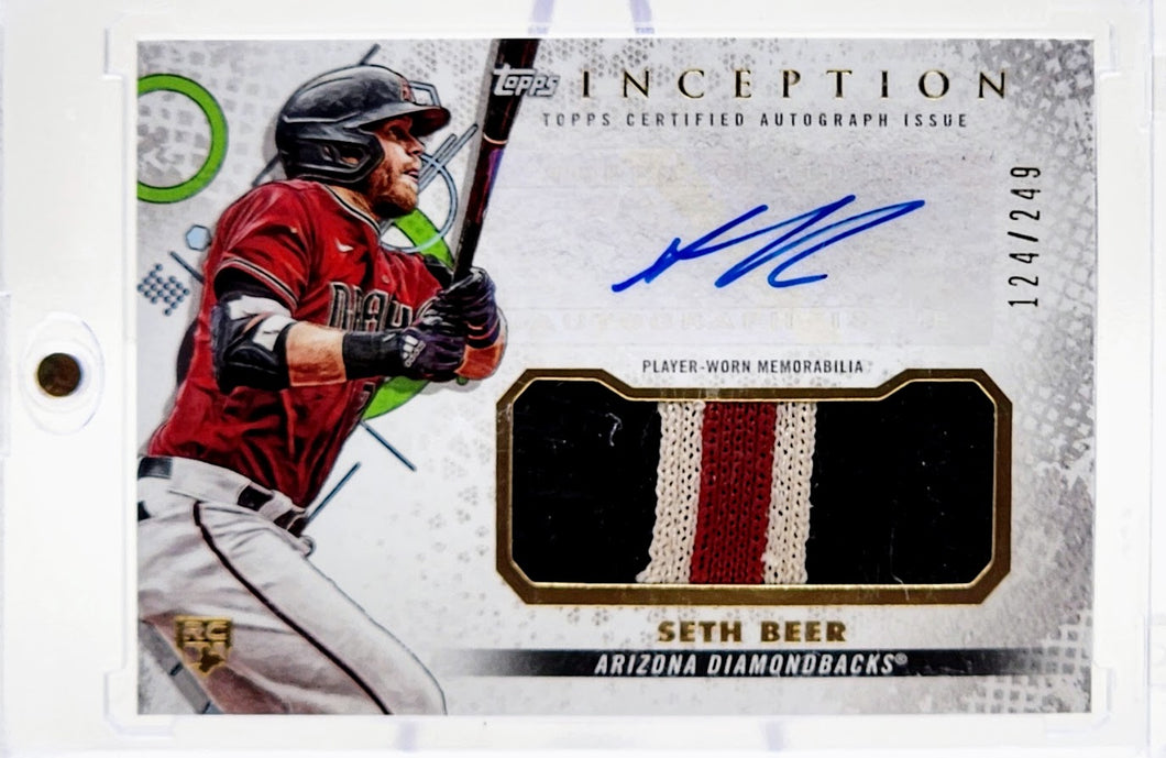2022 Topps Inception Seth Beer Rookie Patch Auto /249 IAP-SBE