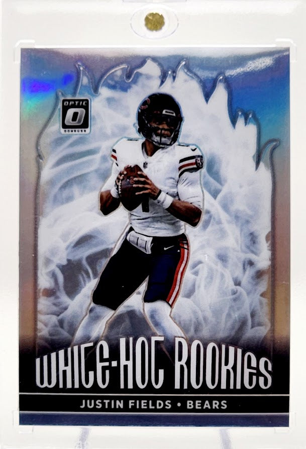 2021 Donruss Optic Justin Fields White Hot Rookies Holo Silver Prizm RC WHR-2 Bears